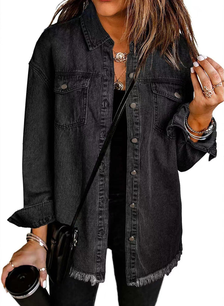 Femme Destroyed Denim Westernjacke Aliams