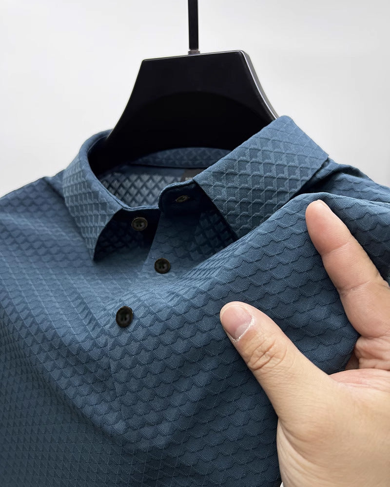 Herren strukturiertes Performance Button-Up-Shirt Aliams