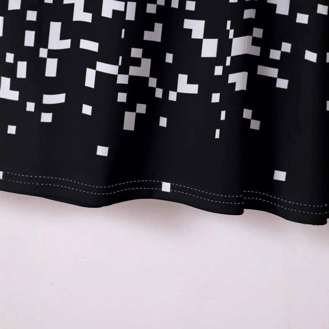 Herren Kurzarm Poloshirt mit kreativem Pixelmuster Aliams