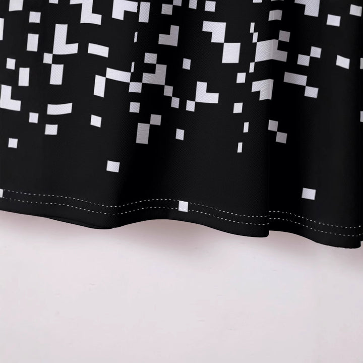 Herren Kurzarm Poloshirt mit kreativem Pixelmuster Aliams