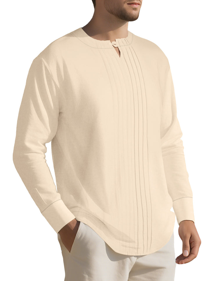 Herren Elegantes Langarmhemd mit strukturiertem Design Aliams