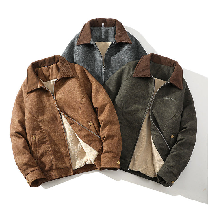 Herren Übergangsjacke mit weichem Futter und modischem Kragen Aliams