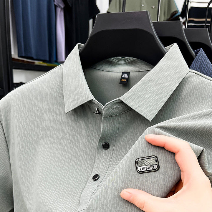 Herren Freizeit Polohemd mit strukturiertem Gewebe Aliams