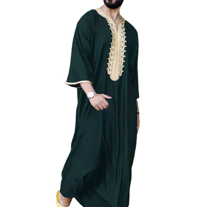 Herren traditioneller Kaftan mit kunstvollen Stickdetails Aliams