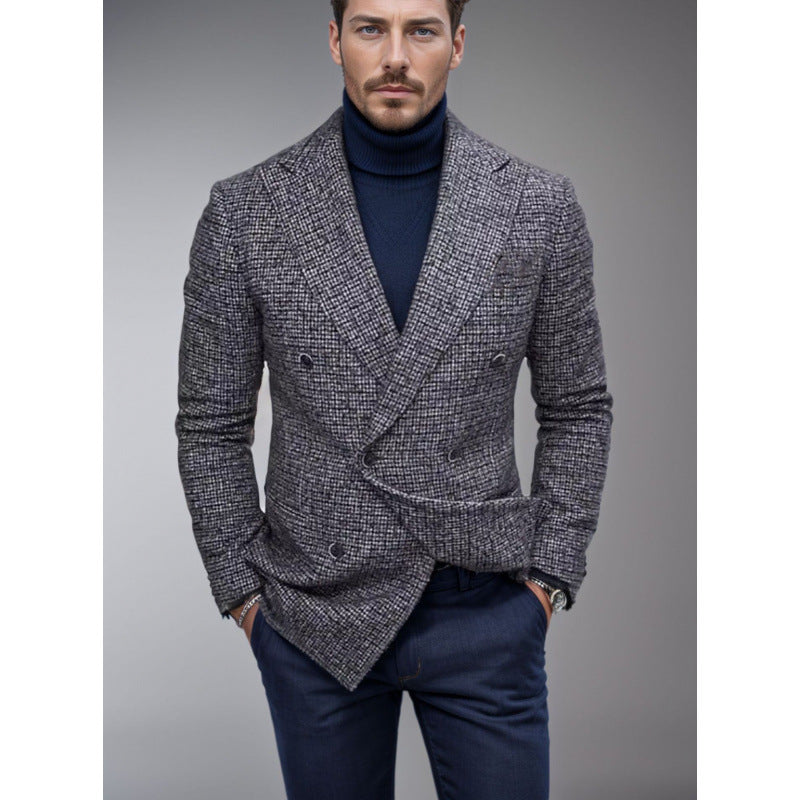 Herren Eleganter Doppelreihiger Blazer Aliams