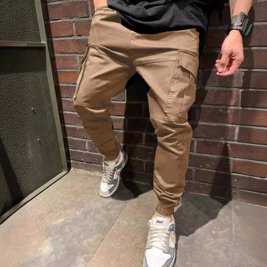 Herren Cargo-Hose mit elastischen Bündchen und praktischen Taschen Aliams