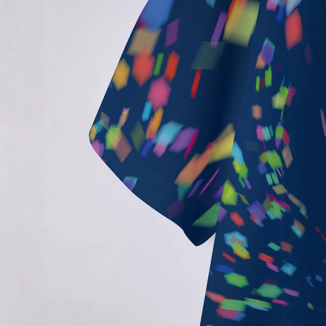 Herren Poloshirt mit spiralartigem Grafikdesign Aliams