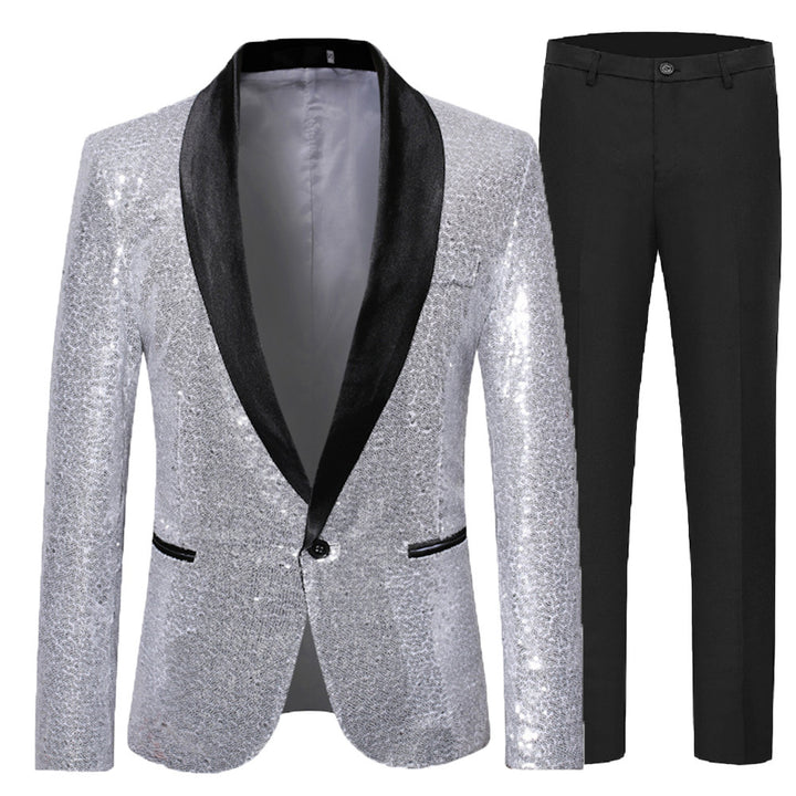 Herren Funkelnder Paillettenanzug Aliams