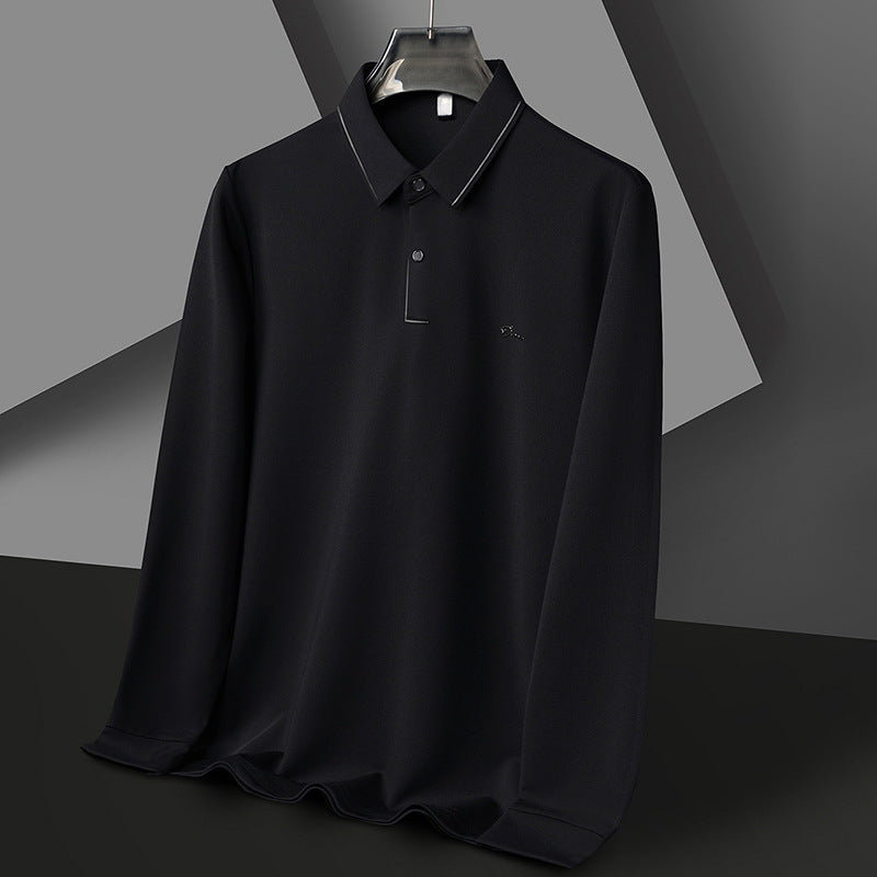 Herren Hochwertiges Langarm Poloshirt mit feuchtigkeitsregulierendem Stoff Aliams