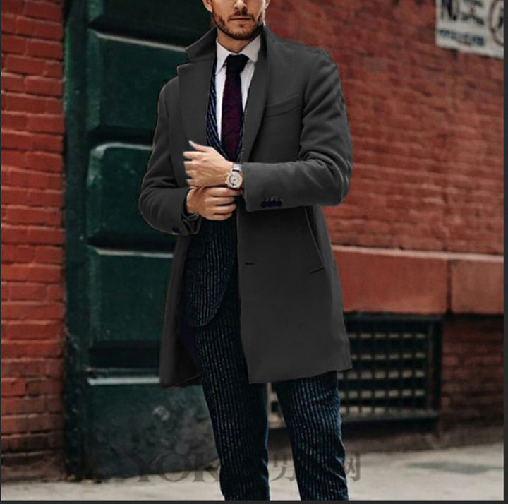 Herren eleganter Mantel im klassischen Schnitt Aliams