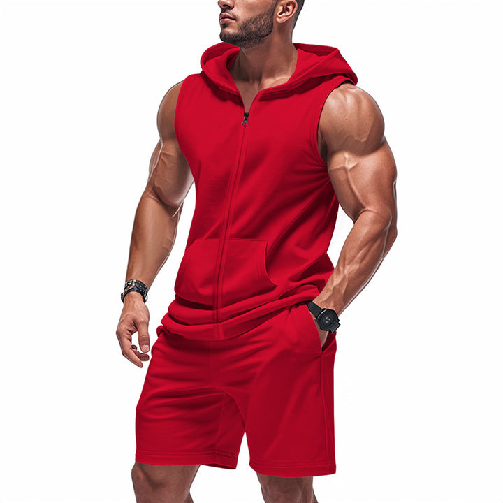 Herren Sportliches Kapuzenshirt mit Short-Pants Aliams