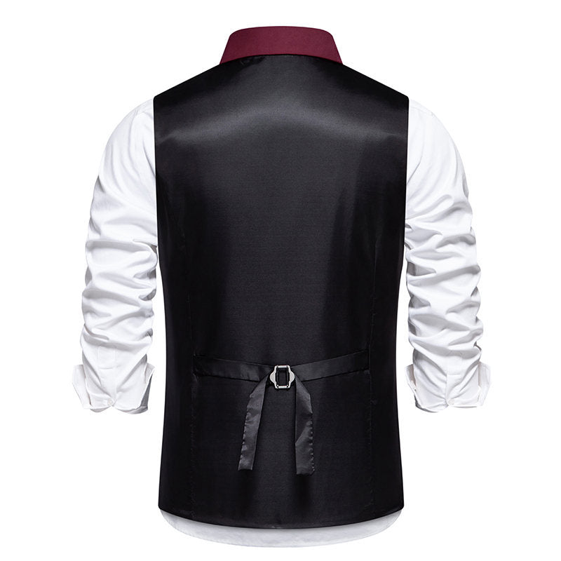 Herren elegante Anzugweste mit praktischen Taschen und modischen Akzenten Aliams