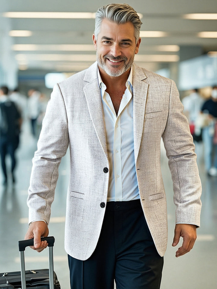 Herren eleganter Slim-Fit Freizeitblazer Aliams