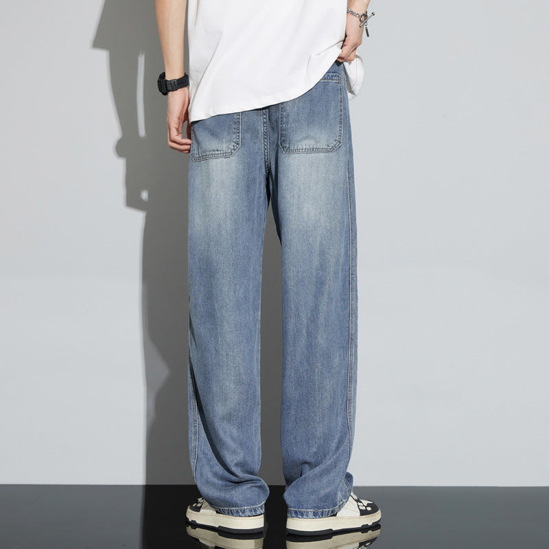 Herren lässige weite Jeanshose im modernen Schnitt Aliams