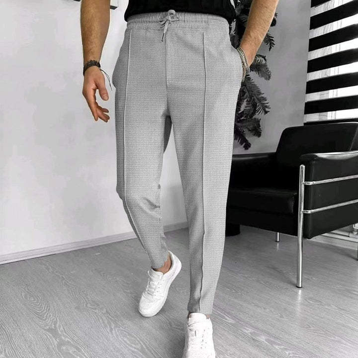 Herren elegante Chino-Hose mit modernem Schnitt und elastischem Bund Aliams
