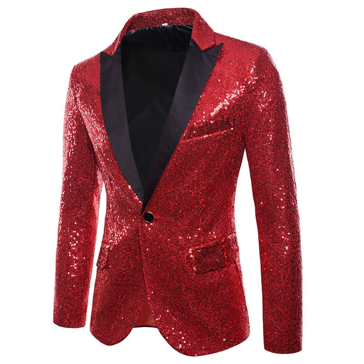 Herren glamouröser Pailletten Blazer Aliams