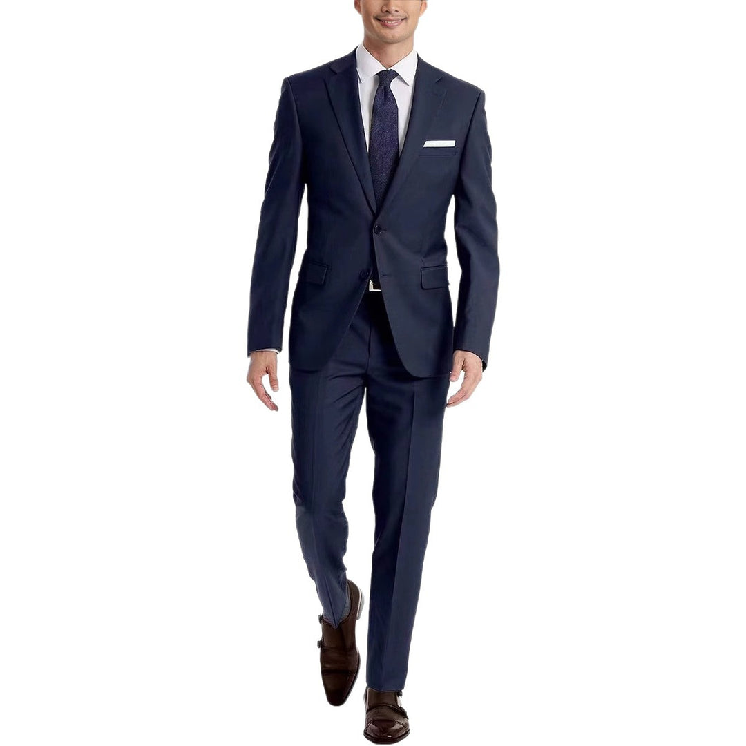 Herren eleganter dreiteiliger Anzug mit feinem Material und modernem Schnitt Aliams