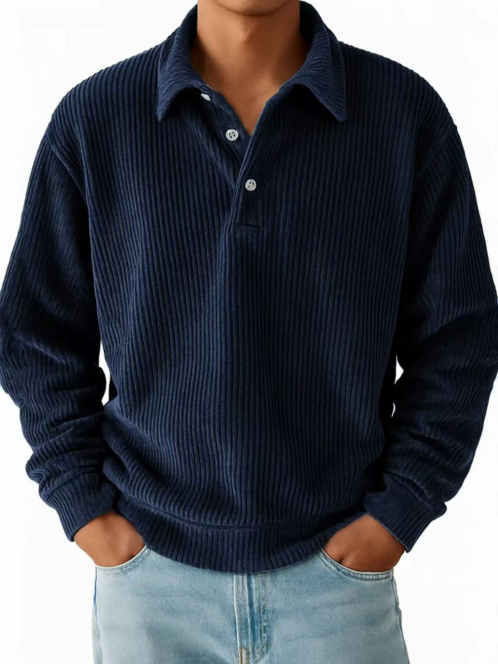 Herren Poloshirt mit Rippstruktur und klassischem Kragen Aliams