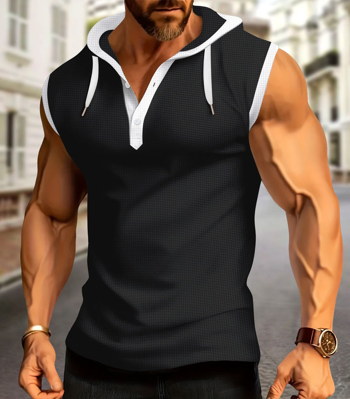 Männer Kurzarm Kapuzen Performance Polo Shirt Aliams