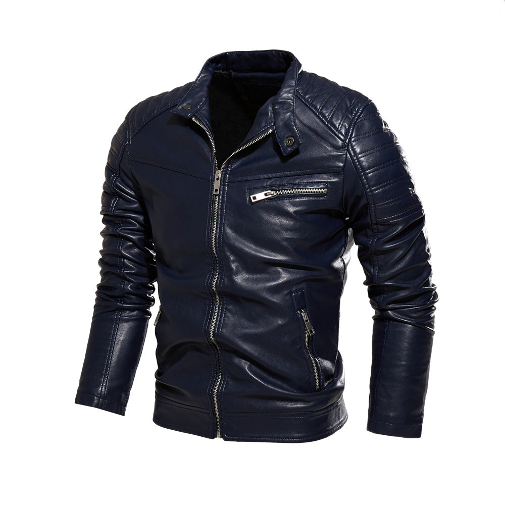Herren Kunstlederjacke im stylishen Design mit robusten Details Aliams