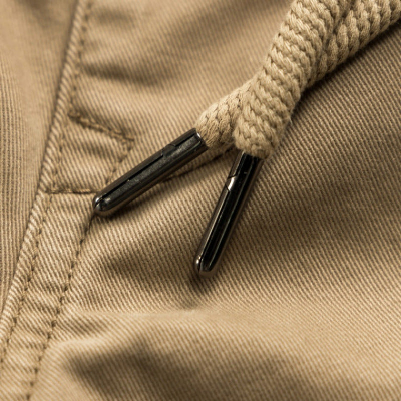 Herren bequeme Cargo-Hose mit elastischem Bund und praktischen Taschen Aliams