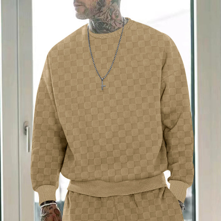 Herren bequemer Sweatshirt mit stilvollem Strukturdesign und elastischem Bündchen Aliams