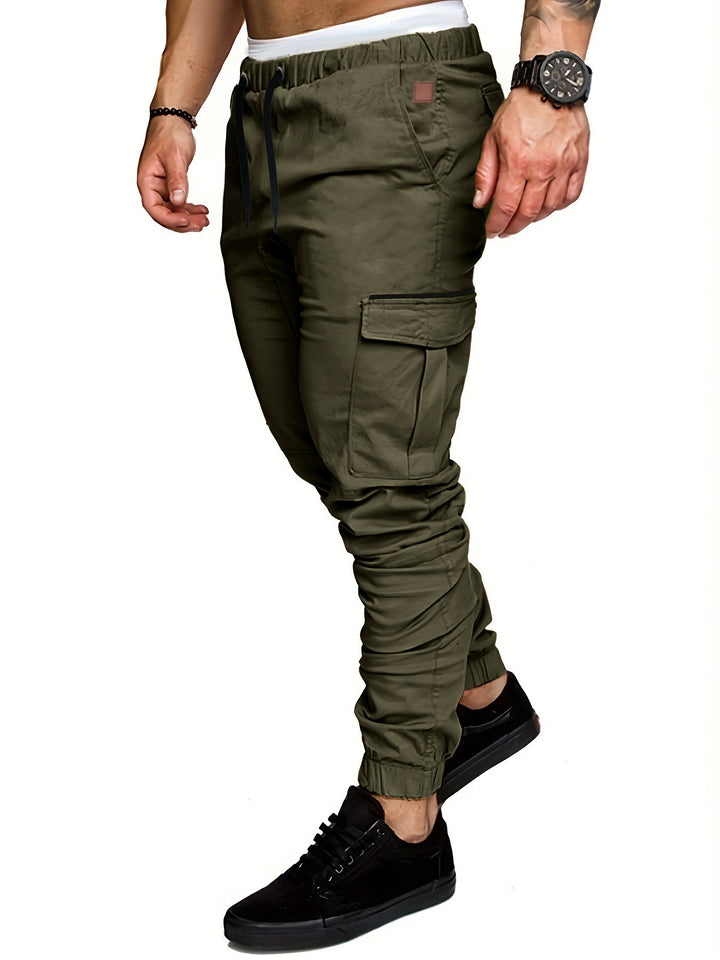 Herren Cargo-Hose mit elastischem Bund und praktischen Taschen Aliams