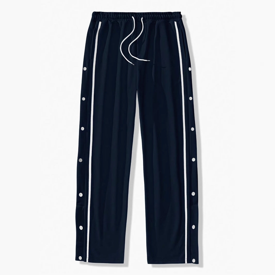 Herren Sportliche Freizeithose mit Knopf-Details Aliams