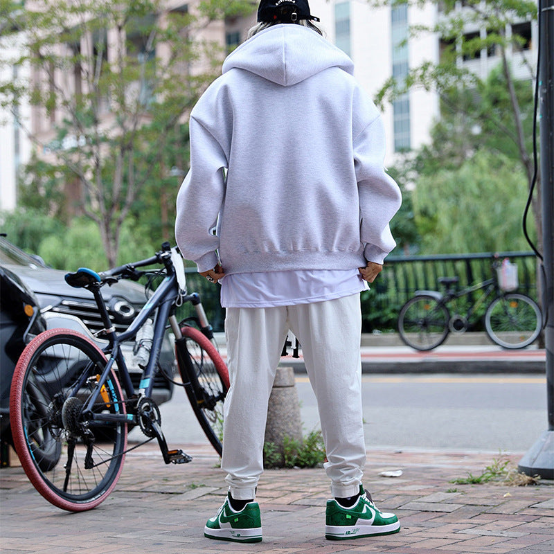 Herren gestepptes Oversized Hoodie mit innovativen Taschen Aliams