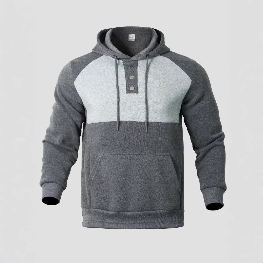 Herren Sportlicher Kapuzenpullover mit trendigem Zwei-Farben-Design Aliams