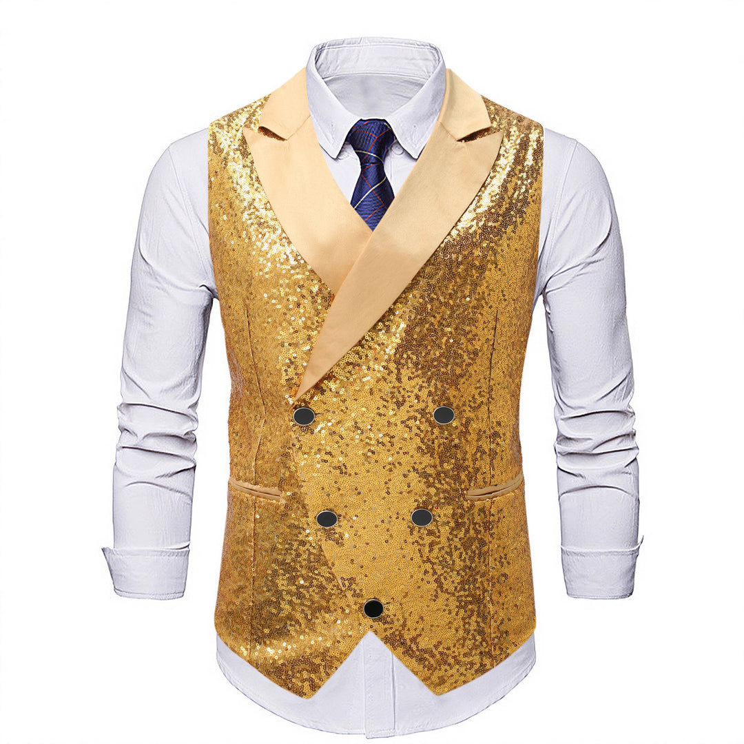 Herren schimmernde Pailletten-Weste Aliams