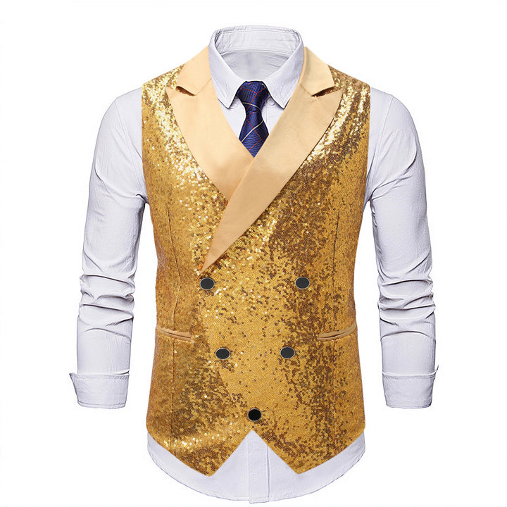 Herren schimmernde Pailletten-Weste Aliams