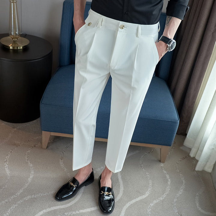 Herren elegante Anzughose mit modernem Schnitt und praktischen Taschen Aliams