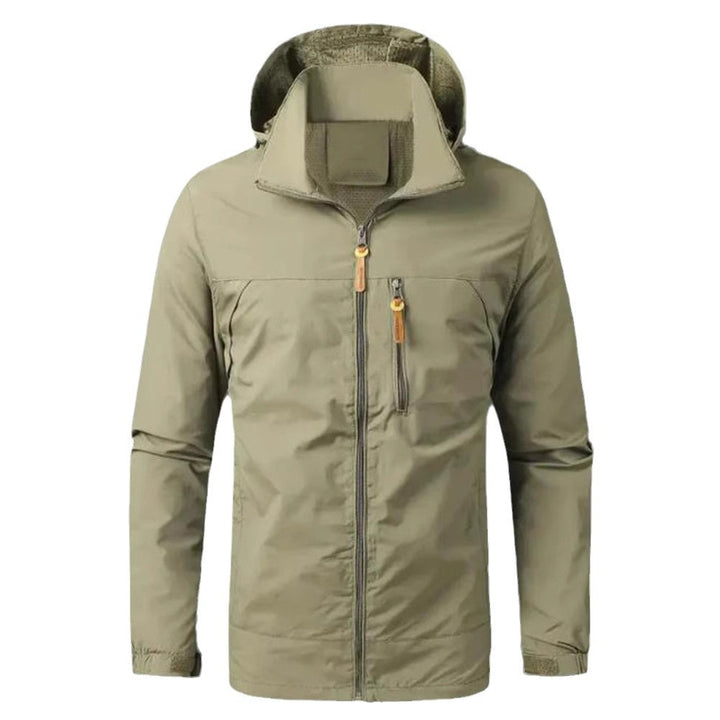 Herren Wetterfeste Funktionsjacke mit verstellbarer Kapuze Aliams