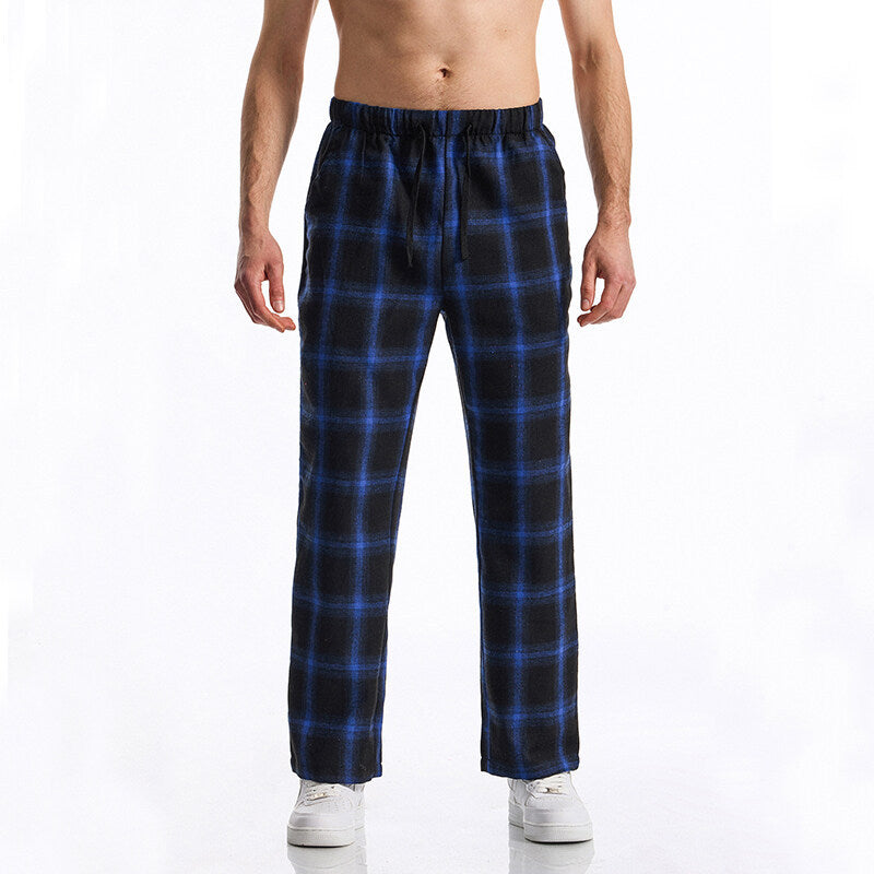 Herren Flanell-Pyjama-Hose mit komfortablem Gummibund Aliams