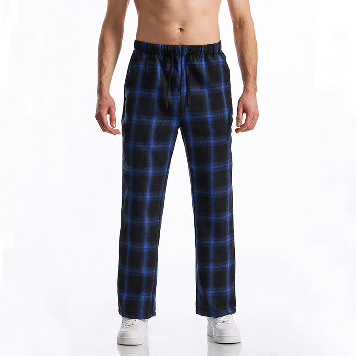 Herren Flanell-Pyjama-Hose mit komfortablem Gummibund Aliams
