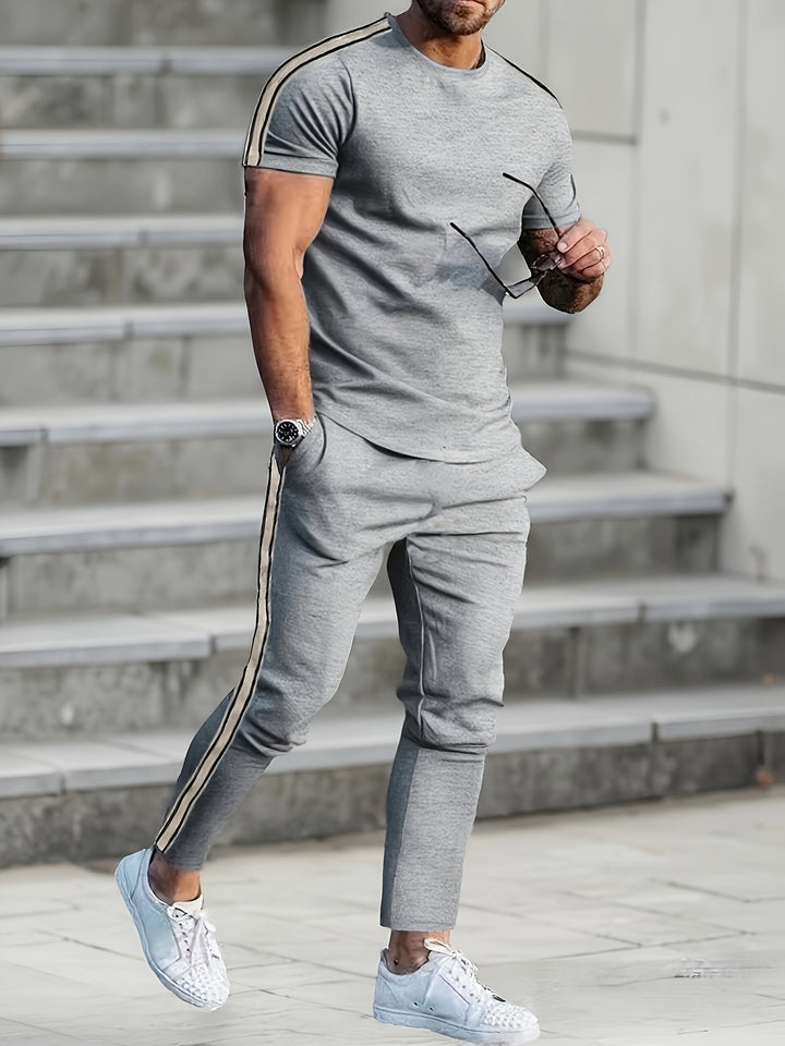 Herren Sportliches Trikot und Jogginghose-Set mit seitlichen Details Aliams