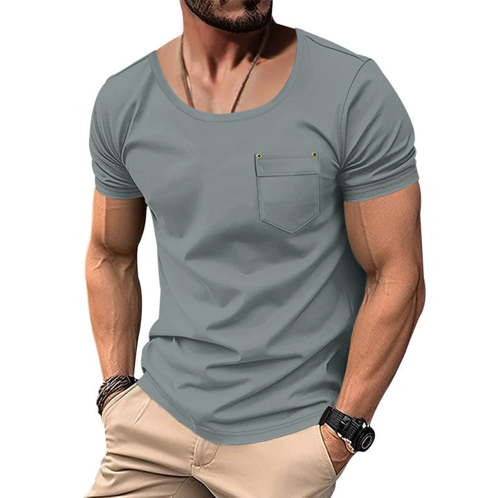 Herren Baumwolle T-Shirt mit modernem Schnitt Aliams