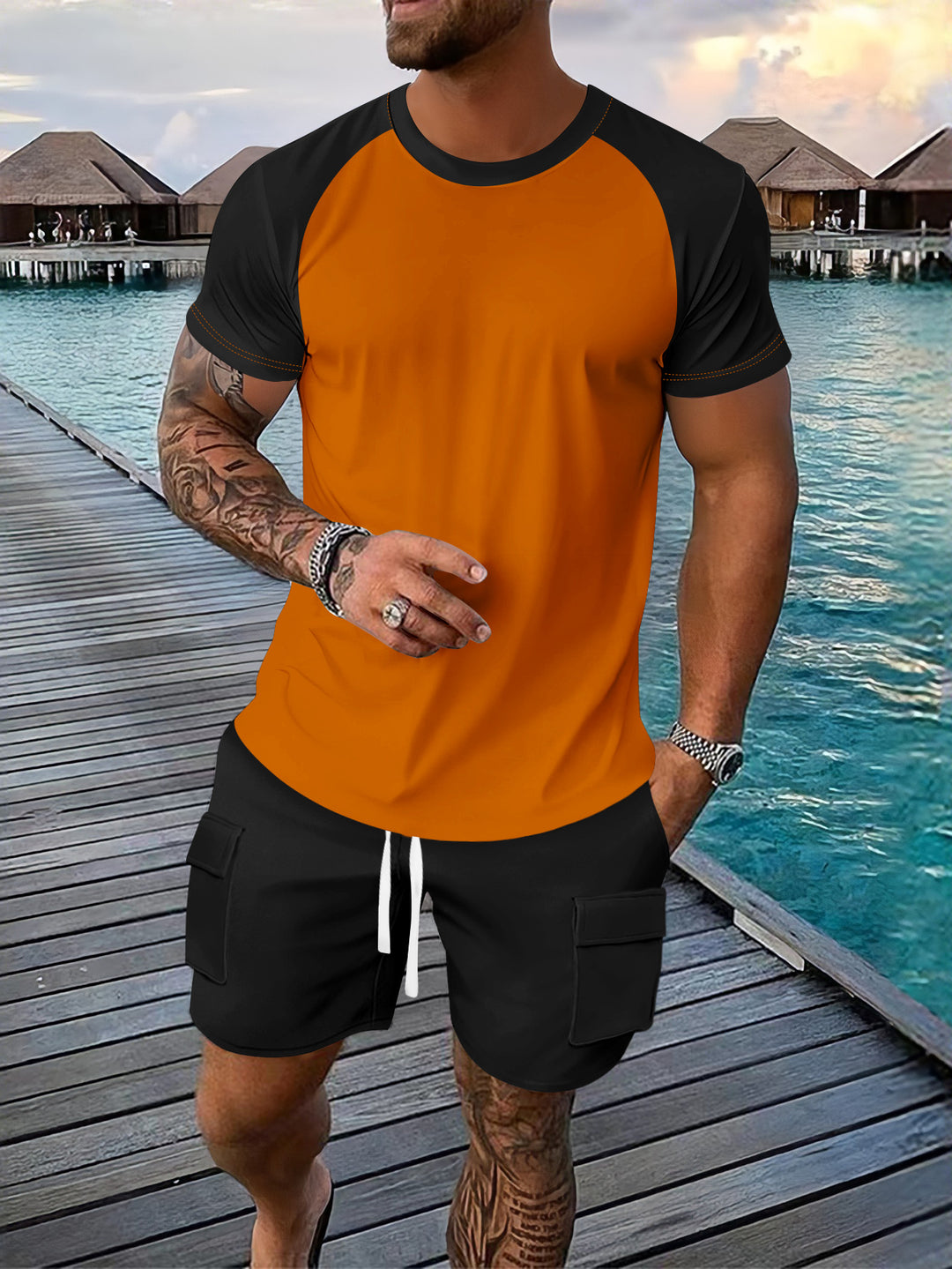 Herren Sport T-Shirt mit Raglanärmeln Aliams