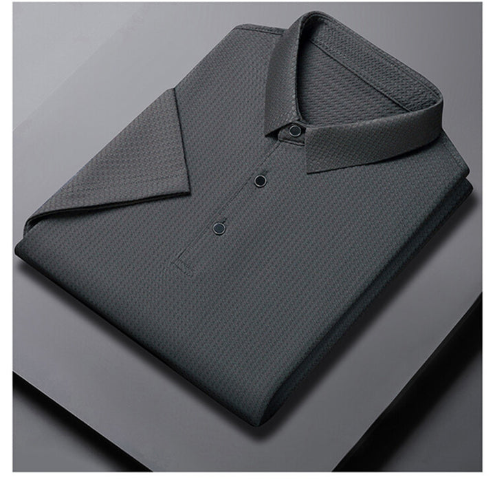 Herren elegantes Polohemd mit strukturiertem Kragen und funktionalen Eigenschaften Aliams