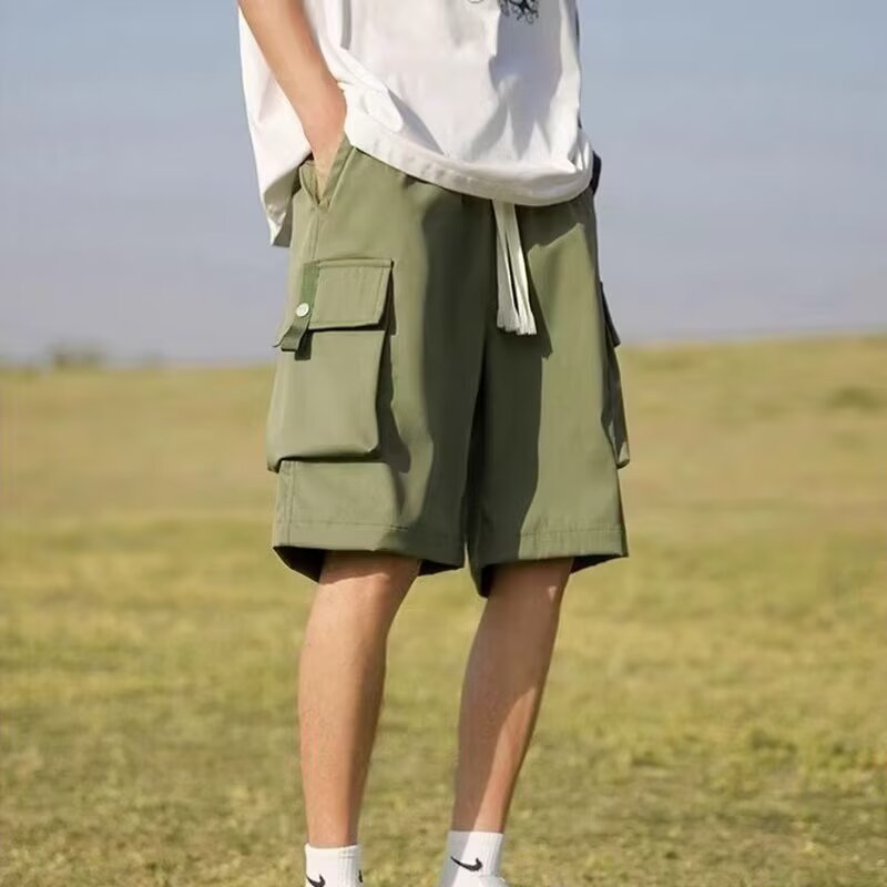 Herren Cargo-Shorts mit multifunktionalen Taschen und elastischem Bund Aliams