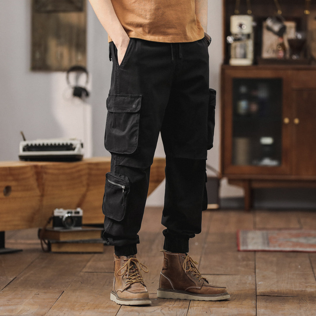Herren Cargo-Hose mit multifunktionalen Taschen und elastischem Bund Aliams 1758210560