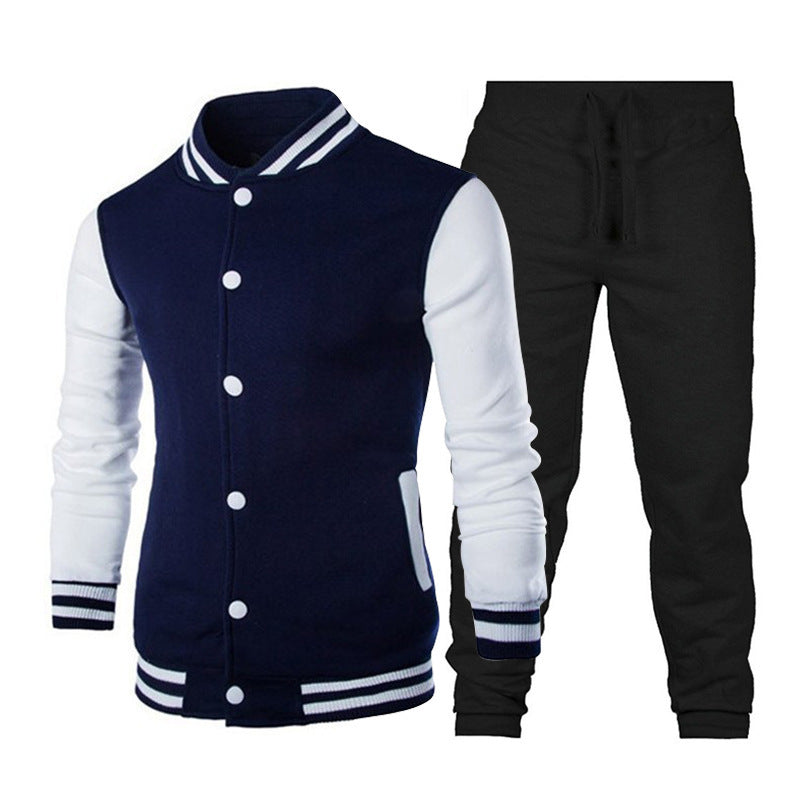 Herren Sportliches Freizeit-Set mit stylischer Baseballjacke und bequemen Jogginghosen Aliams