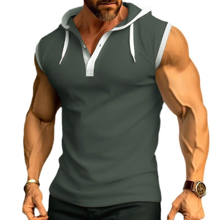 Herren ärmelloses Poloshirt mit modernem Schnitt und strukturiertem Design Aliams