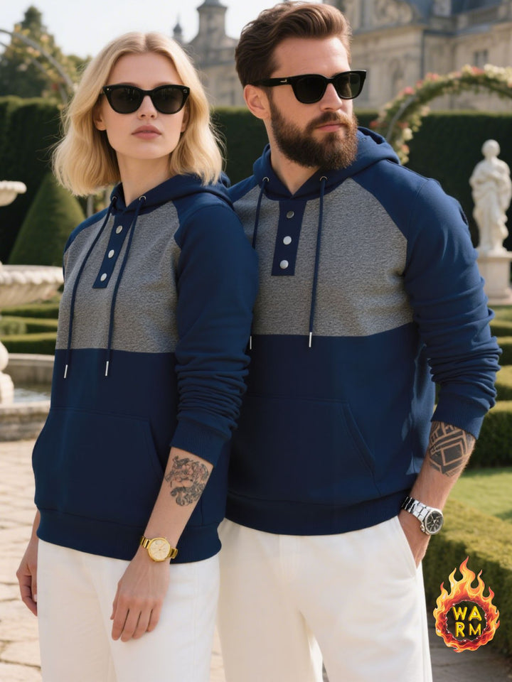 Herren Hoodie mit Knopfleiste und sportlichem Design Aliams