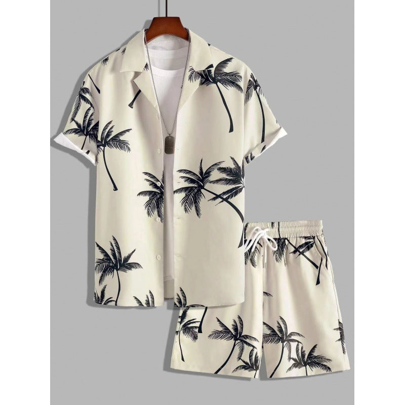 Herren Kurzarm-Hemd und Shorts Set Aliams