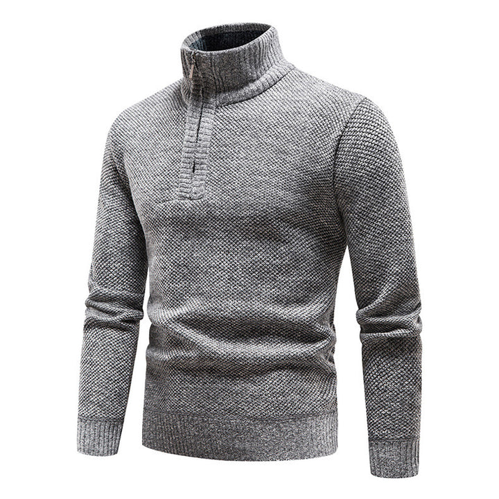 Herren Stehkragen Pullover aus hochwertigen Baumwollmix Aliams