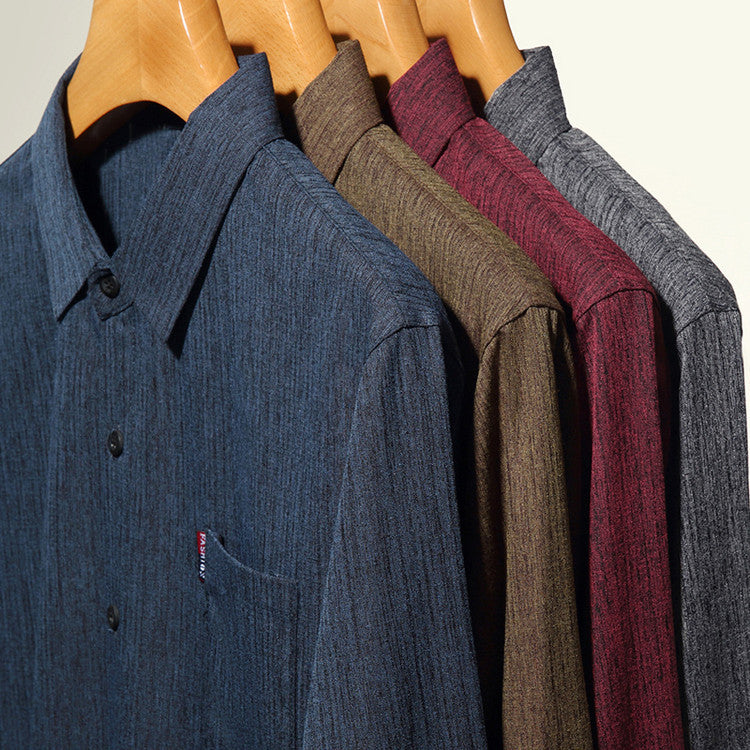 Herren Feines, strukturiertes Langarmhemd Aliams