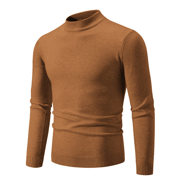 Herren Feinstrickpullover mit hohem Kragen und elastischen Bündchen Aliams