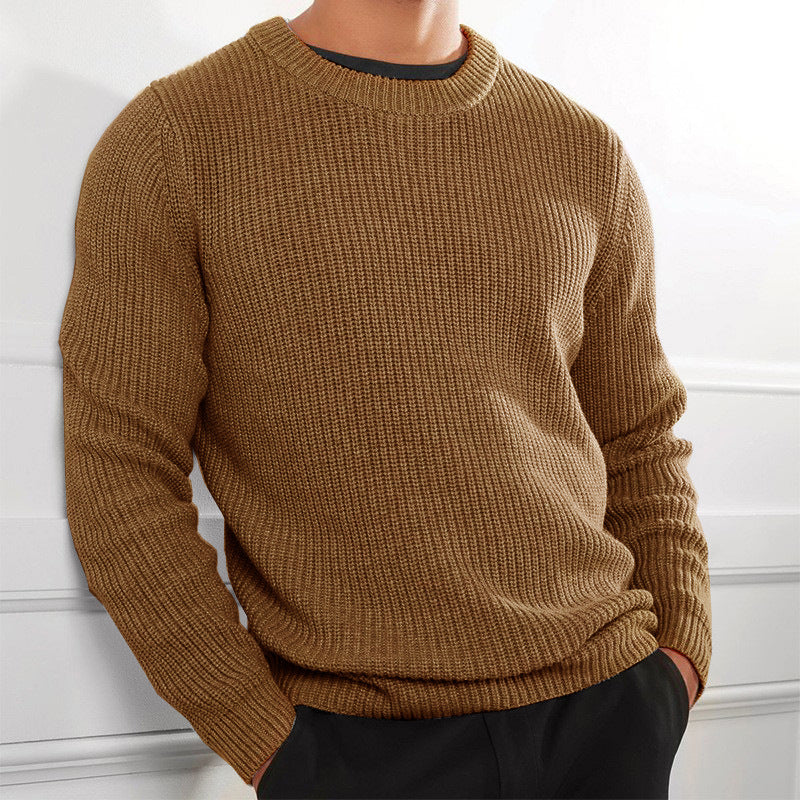 Herren gemütlicher Strickpullover im groben Muster Aliams